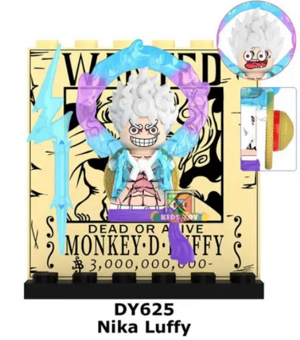 One Piece Monkey D. Luffy Gear 5 Blue & Purple Aura | Building Blocks