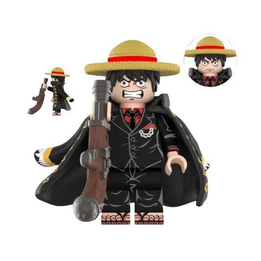 One Piece Monkey D. Luffy Black Suit Minifigure